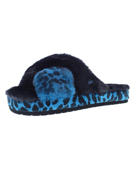 Skechers Cozy Slide Stay All Day Cross Over Slippers S Black/blue 5 Uk