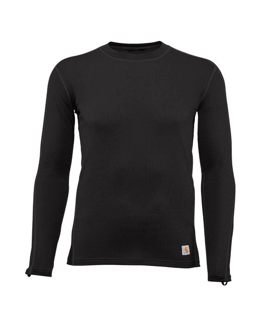 Carhartt Force Leichtes Stretch-Unterhemd mit Rundhalsausschnitt Baselayer-Shirt in Black für Herren