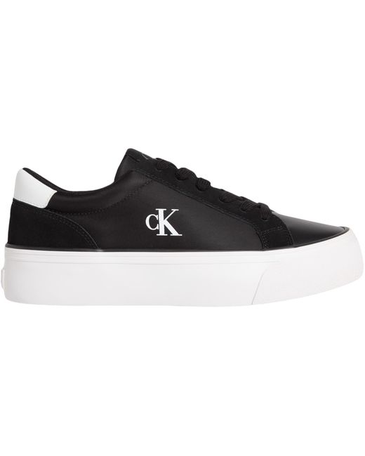 Calvin Klein Black Vulc Flatform Mg Nylon Mix Yw0yw01896 Low Top