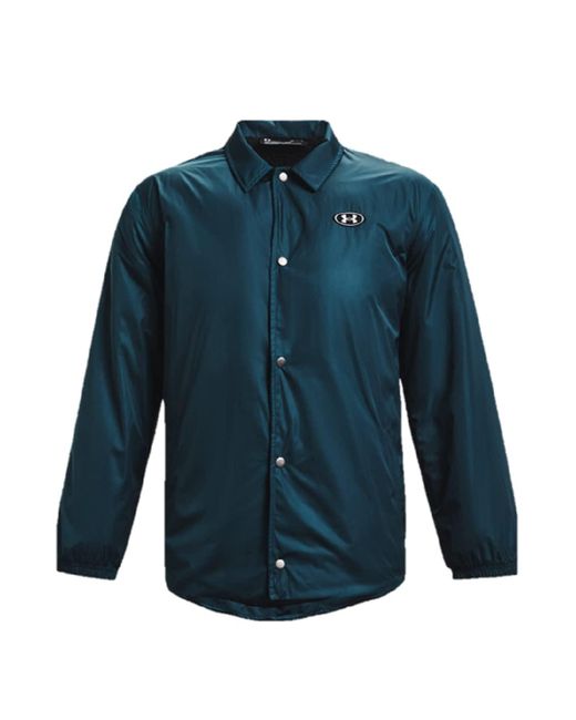 Under Armour Ua Performance Originators Coaches Jacket Teal Blue Fleece Lined ' Size Large L for men