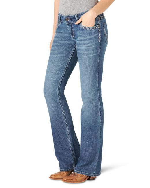 Wrangler Retro Sadie Low Rise Stretch Bootcut Jeans in Blue für Herren