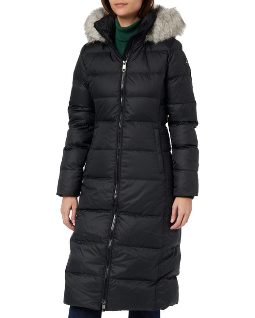 Tommy Hilfiger Black Down Coat With Fur Winter