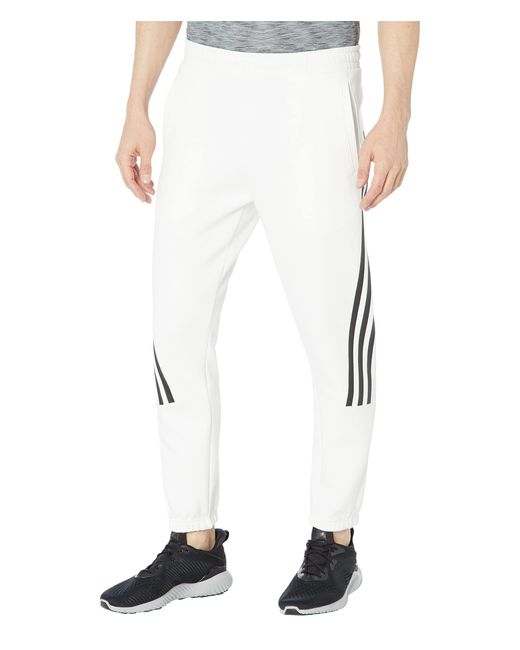 Adidas White Future Icon 3-stripes Pants for men