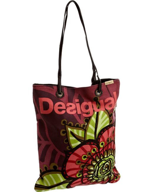 Desigual Red Shop Floreta Fosfor Everyday Handbag Fuxia Magico 21x50443062u