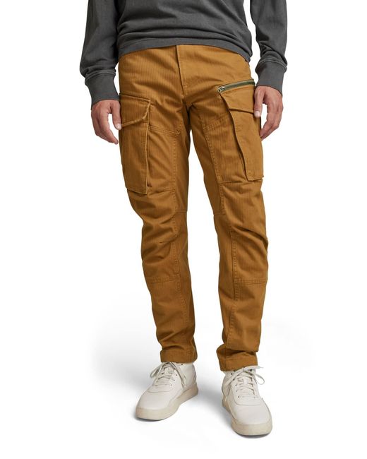 G-Star RAW Rovic Zip 3d Regular Tapered Pants in het Natural voor heren