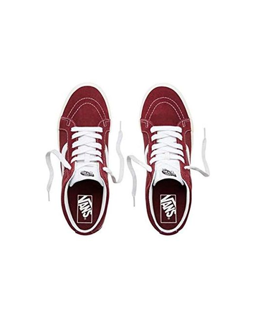 vans suela altas hombre rojas