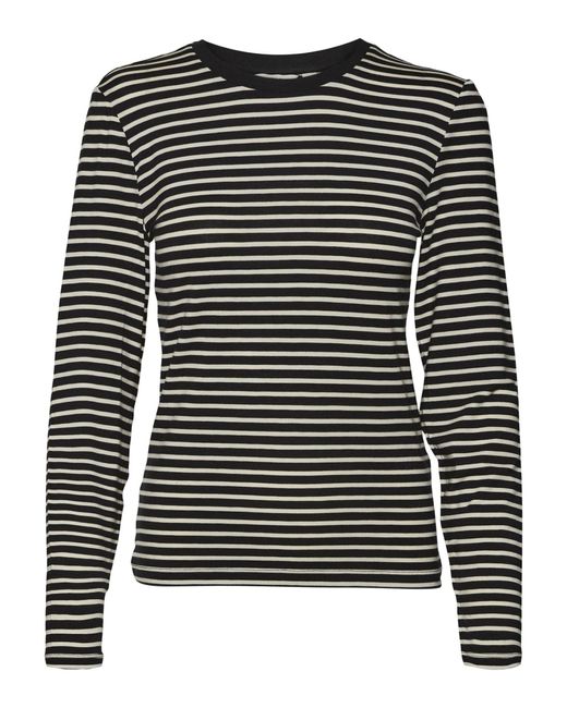 Vero Moda Black VMFIONA LS O-Neck TOP VMA NOOS