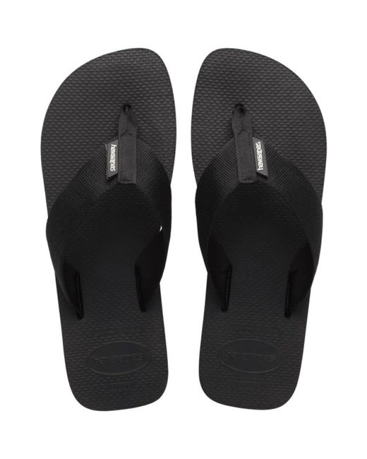 Havaianas Urban Basic Material Flip Flops - Black (black, Uk Footwear Size System, Adult, Men, Numeric Range, Medium, 6, 7) for men