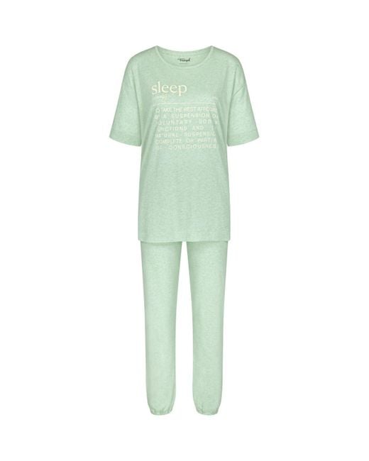 Triumph Green Sets Pk Ssl 10 Co/md Pajama