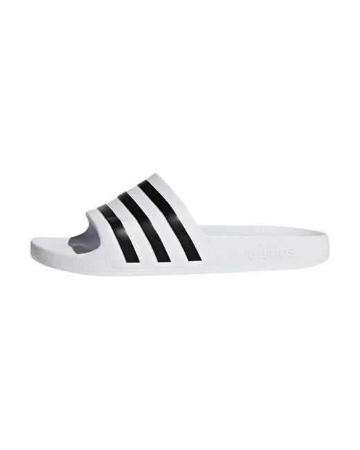 Adidas White Adilette Aqua Slide Sandal