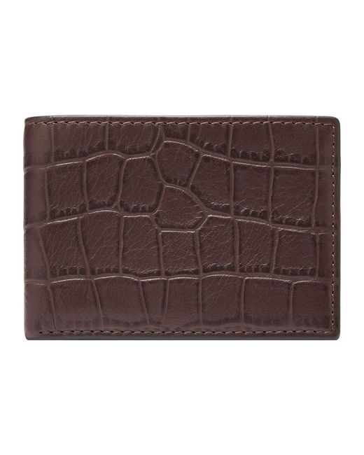 Fossil Brown Derrick Accessory-travel Wallet for men