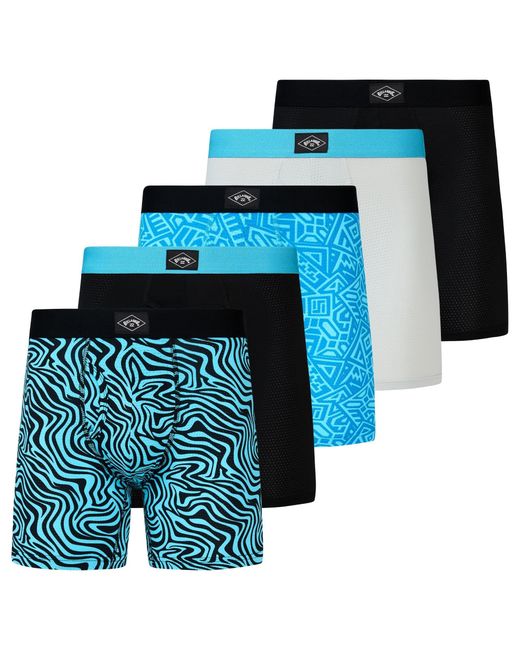 Billabong Blue S Underwear 5 Pack Microfiber Performance Boxer Briefs For for men