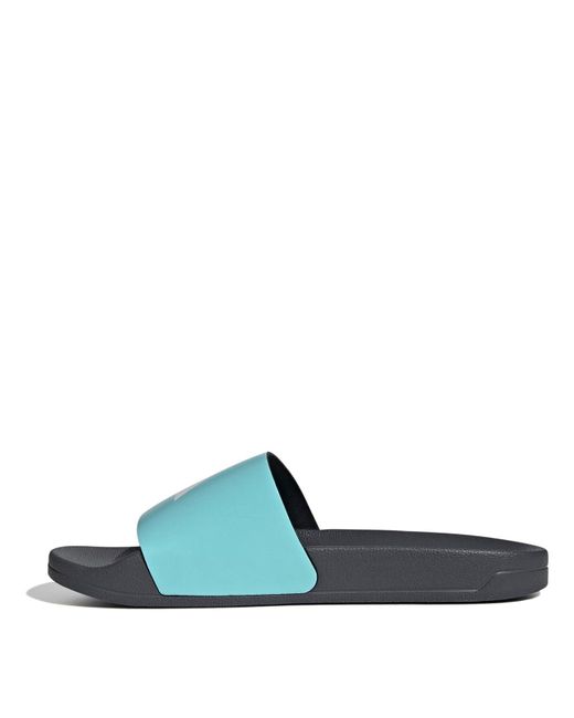 Adidas Blue S Bm Slider Pool Shoes Aqua/white/grey 9 for men