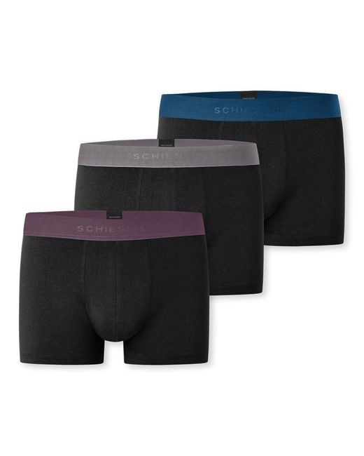 Schiesser 3 Pack Bio Baumwolle Multipack-95/5 Organic Boxershorts in Black für Herren