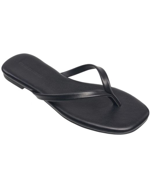 French Connection Blue S Morgan Vegan Leather Slip On Thong Sandals
