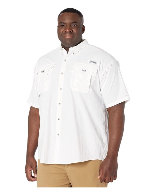 Columbia White Bahama Ii Short Sleeve Shirt for men