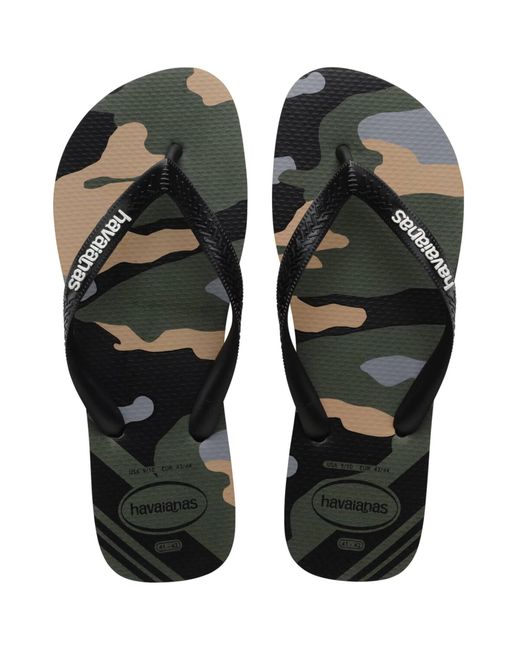Havaianas Black Top Camo Flip Flop Sandal for men