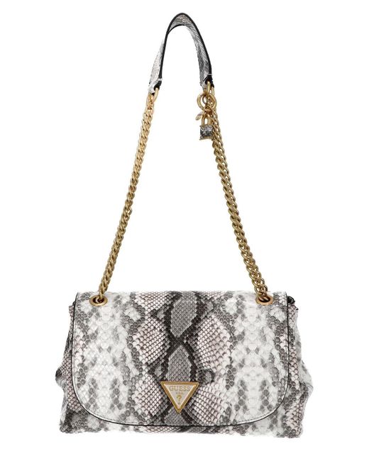 Guess Cosette Convertible Xbody Flap Taupe Multi in het Metallic