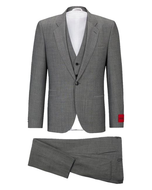 HUGO Gray Arti/hesten232v1x Suit for men