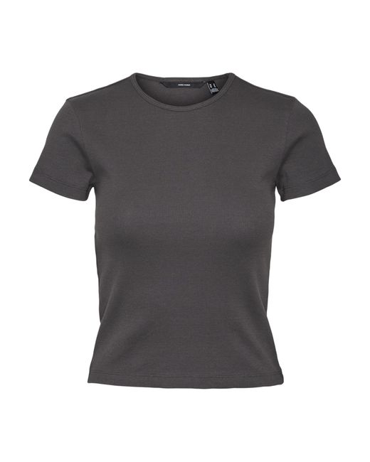 Vero Moda Gray VMCHLOE SS Short TOP GA JRS NOOS T-Shirt
