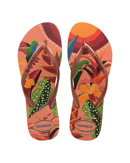 Orange havaianas slim sale