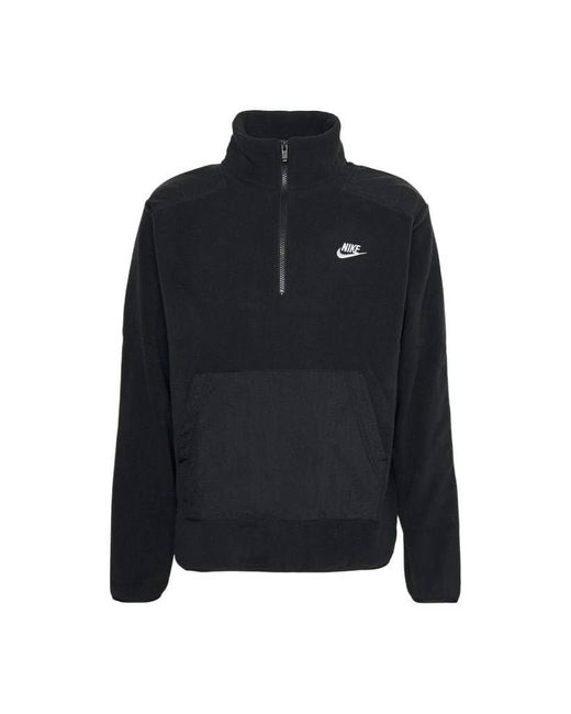 Nike , Club Plr Ls Hz, , Sweatshirts, Zwart/(zwart), S in het Blue voor heren
