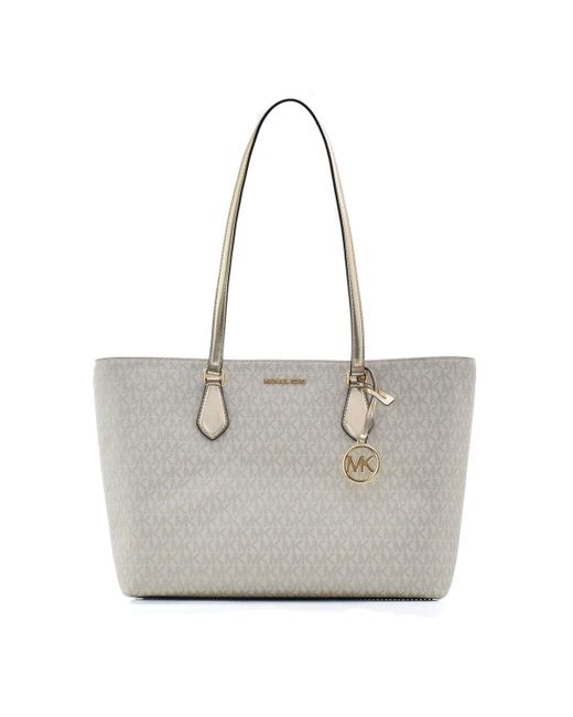 Michael Kors Gray Sheila Bag Beige 32 X 25 X 14 Cm