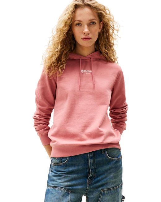 Tommy Hilfiger Red Tjw Reg ESS Logo 2 Hoodie EXT Dw0Dw20943 Kapuzenpullover