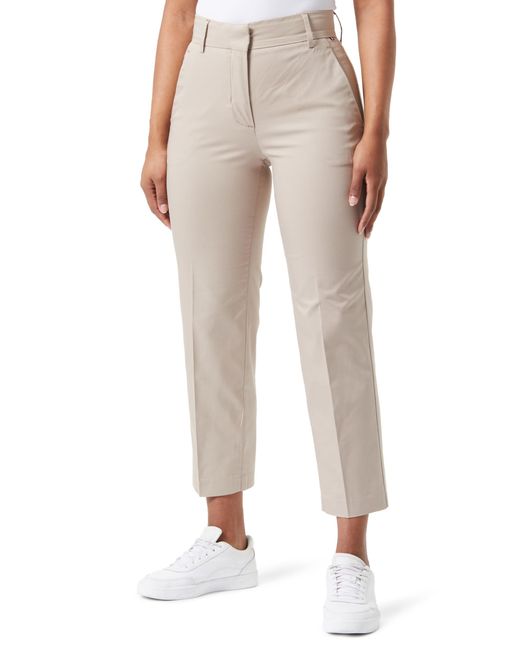 Tommy Hilfiger Slim Straight Co Chino Voor in het Natural