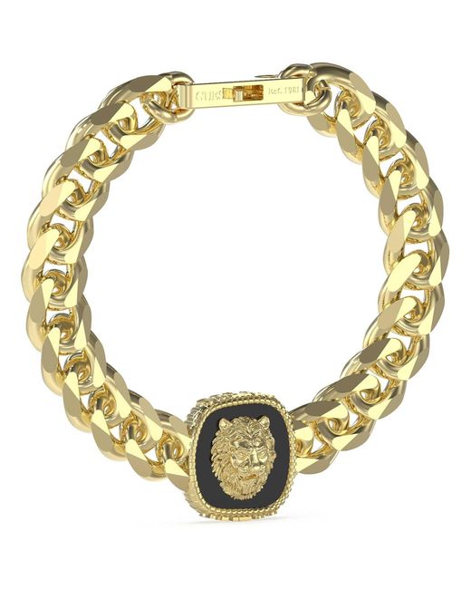 Guess Metallic Bracelet Jumb04001jwygbks Lion King Bracelet for men