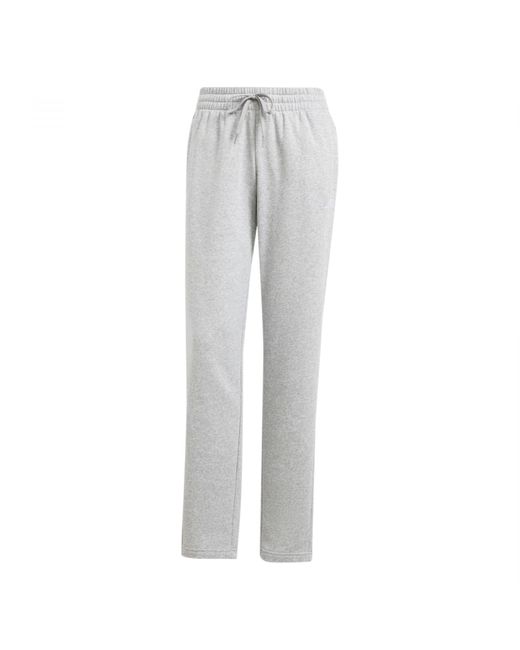 Adidas Essentials Small Logo Feel Cozy Open Hem Pant in het Gray