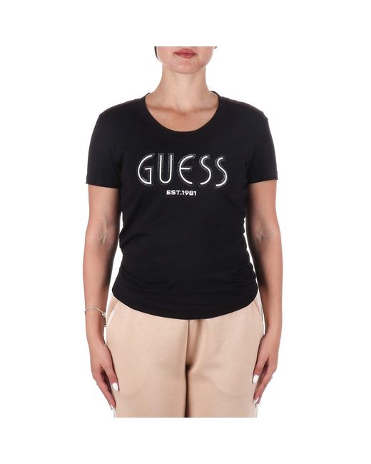Guess Black Eco Short Sleeve Logo Tee