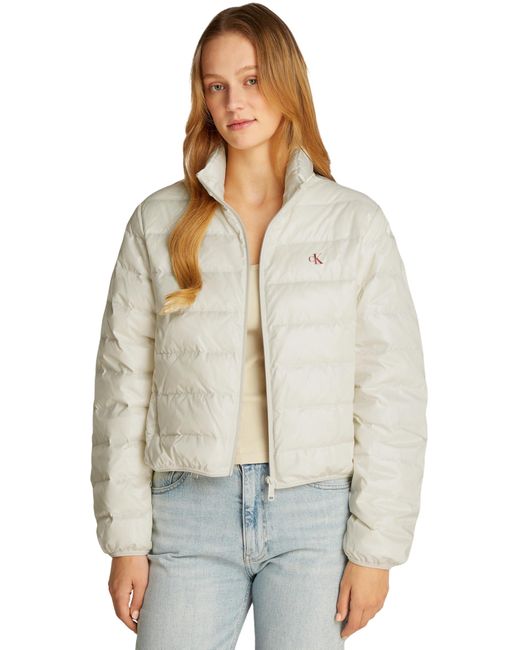 Calvin Klein White Calvin Klein 's Down Shine Puffer Jacket