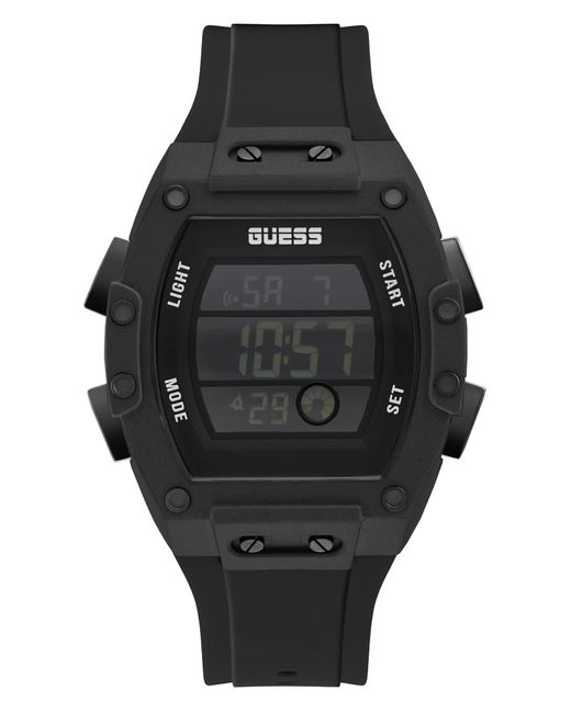 Orologio Digitale Quarzo da Uomo con Cinturino in Silicone GW0340G4 di Guess in Black