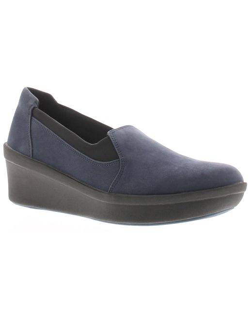 Clarks Black Step Rose Moon S Wedges Navy 4 Uk