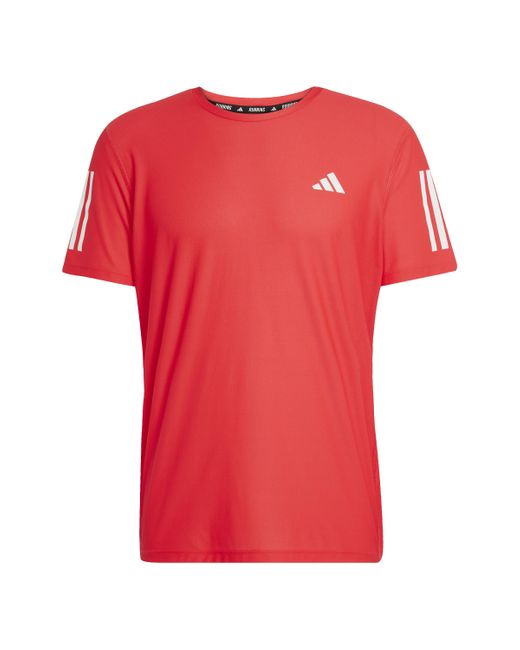 Adidas Own The Run Tee in het Red voor heren