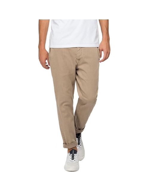 Replay Natural Men's Chino Trousers Hyperflex With Stretch for men