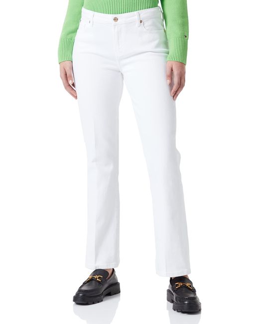 Tommy Hilfiger White Jeans Bootcut RW Clr Stretch