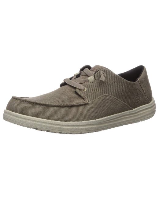 Skechers Melson-Volgo Canvas Slip On Mokassin in Black für Herren