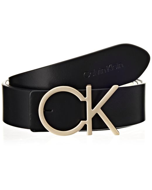 Calvin Klein Black Re-lock Logo Belt 30mm