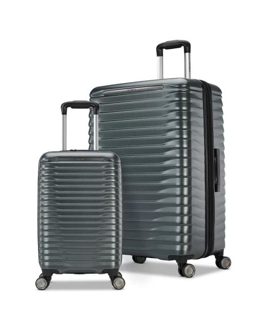 Samsonite Element Piece Hardside Luggage Set In Green in Grey