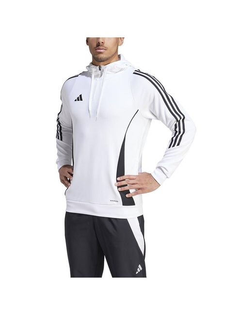 Adidas White Teamsport Textil - Sweatshirts Tiro 24 Training Hoody weissschwarz