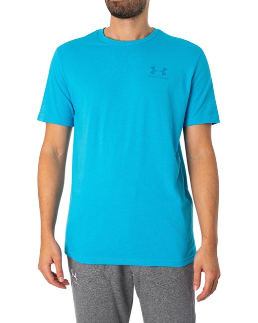 Under Armour Blue Sportstyle Lc Short Sleeve T-shirt L