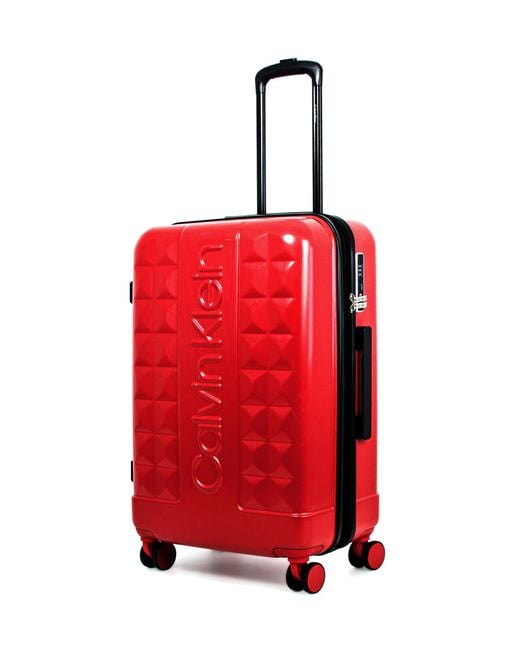 Calvin Klein Red Avenue Lanes Hardside Spinner Luggage With Tsa Lock