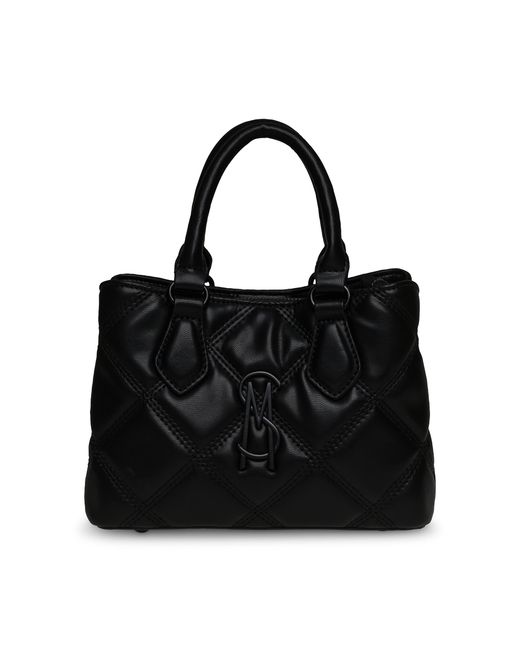 Steve Madden Black Mickey Quilted Satchel Micky Gesteppte Umhängetasche