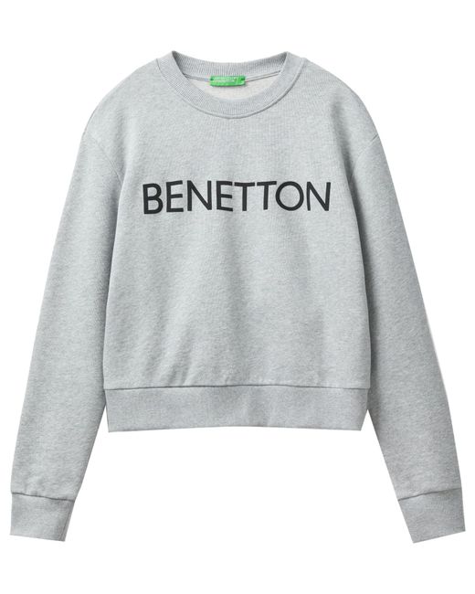 Benetton Gray Jersey G/c M/l 3j68d104c Sweatshirt
