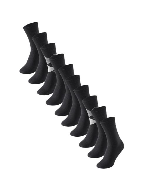 Schiesser Socken - 10er in Black für Herren