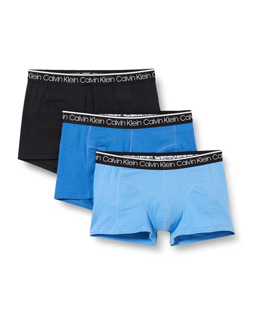 Calvin Klein 3er-Pack Boxershorts Trunk 3 PK mit Stretch in Blue für Herren