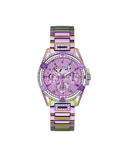 Guess Multicolor Iridescent Stainless Steel Bracelet Watch 40mm