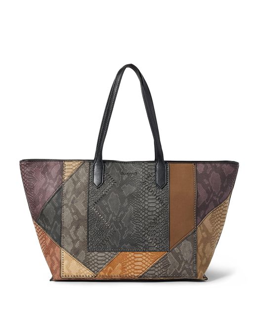 Desigual Accessories Pu Shopping Bag in Brown - Save 43% - Lyst